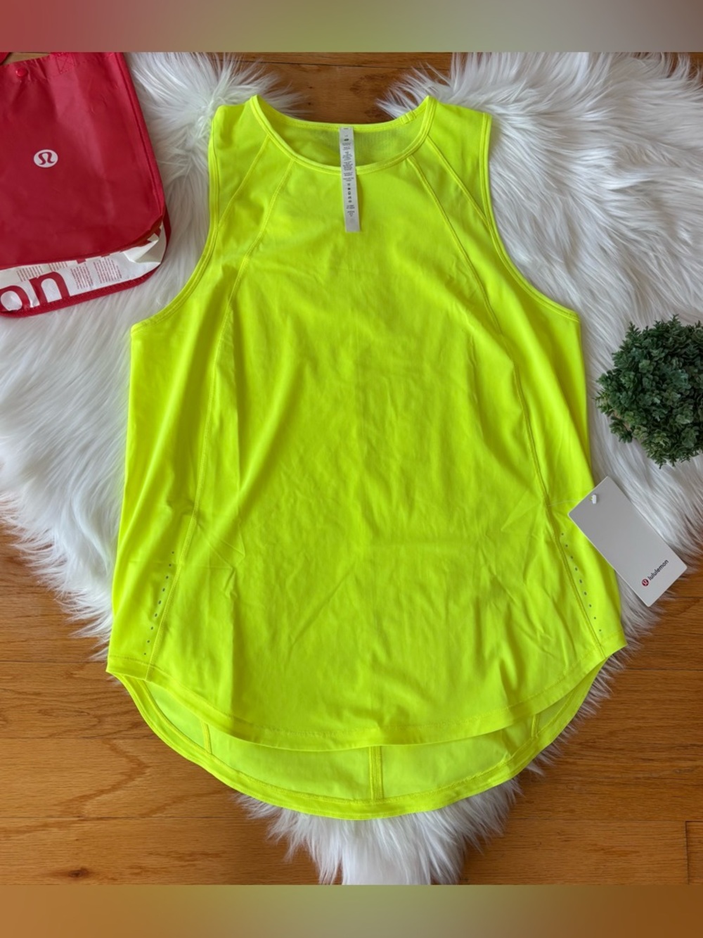 Lululemon Neon Yellow Sculpt Tank Top
